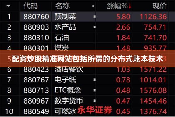 配资炒股精准网站包括所谓的分布式账本技术
